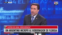 Un argentino increpó al gobernador de Florida en plena conferencia de prensa