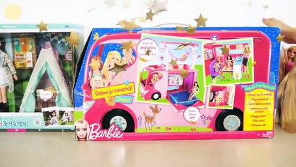 Barbie Doll Pop Up Camper Camping Day! Puppe Wohnmobil Campeur poupée Barbie باربي سيارة التخييم