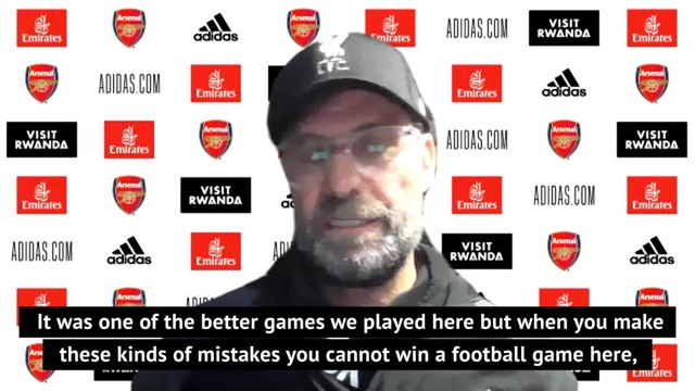 Klopp positive despite defeat to Arsenal ending Liverpool's century dream