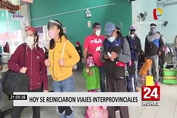 Pasajeros que viajaron por tierra respetaron distanciamiento social y uso de elementos de protección
