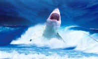 El dramático instante en que un tiburón blanco ataca 'estratégicamente' a una ballena y la empuja herida hacia las profundidades