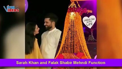 Sarah Khan and Falak Shabir Mehndi Function  #SarahKhan Mehndi