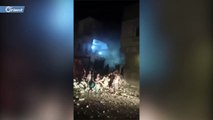جرحى ودمار كبير بقصف ليلي على حي سكني بمدينة الباب شرق حلب