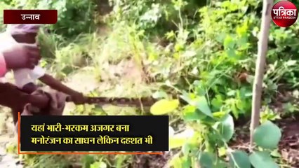 यहां पर भारी-भरकम अजगर बना मनोरंजन का साधन लेकिन दहशत भी