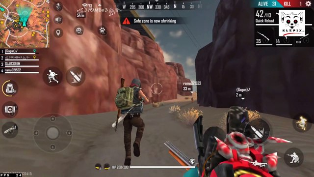 GARENA FREE FIRE RUSH GAME IN BATTLEGROUND