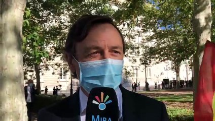 Rafael Hernando en la ceremonia de Estado en memoria de las víctimas de la pandemia de Covid-19