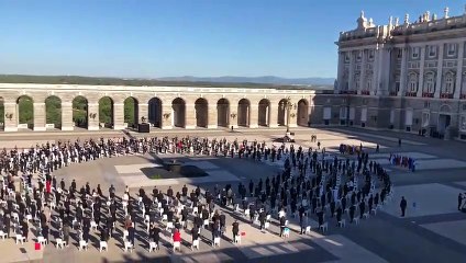 Llegada de los Reyes a la ceremonia de Estado en memoria de las víctimas de la pandemia de Covid-19