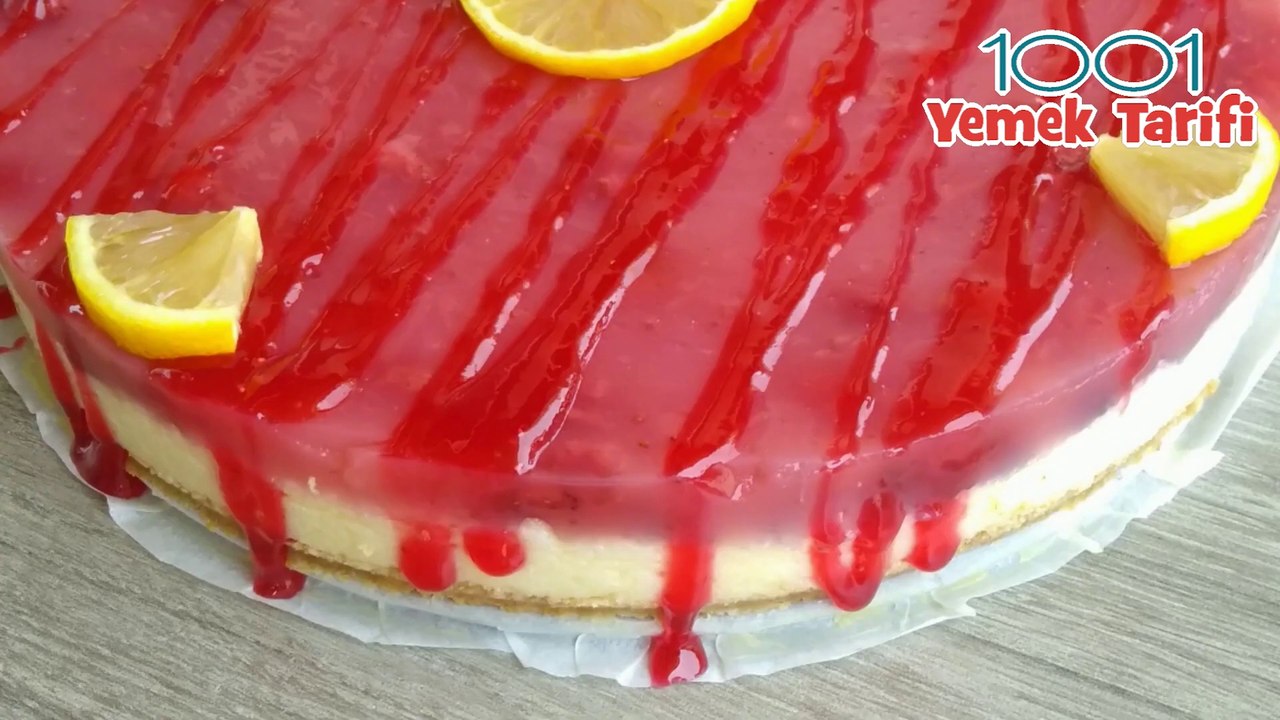 Fırında pişmeyen çilekli cheesecake tarifi