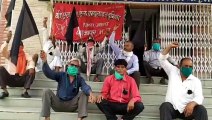 शाजापुर में BSNL कर्मचारियों ने किया प्रदर्शन