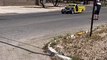 Datsun Drag Car Drives Straight Into Parked Car