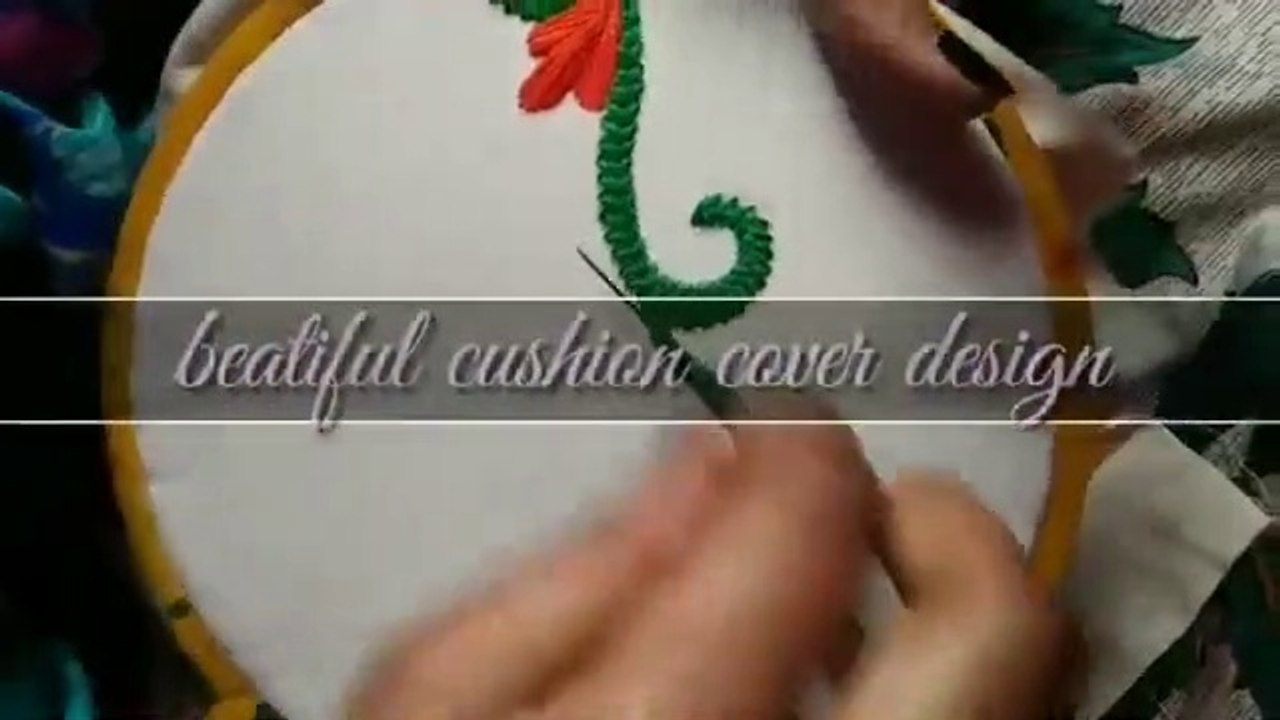 How to make cushion cover embroidery design, takiya ke cover kaise