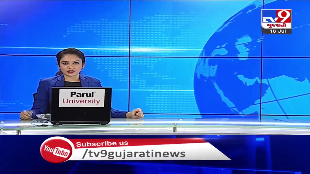 Bhadar 2 dam overflows following heavy rainfall in Dhoraji