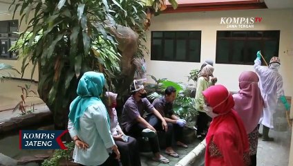 Sekda Positif Covid Pemkab Grobogan Disemprot Desinfektan