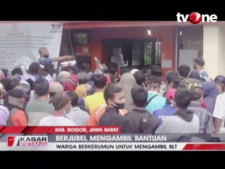 Berkerumun Ambil BLT, Warga Bogor Abaikan Protokol Kesehatan