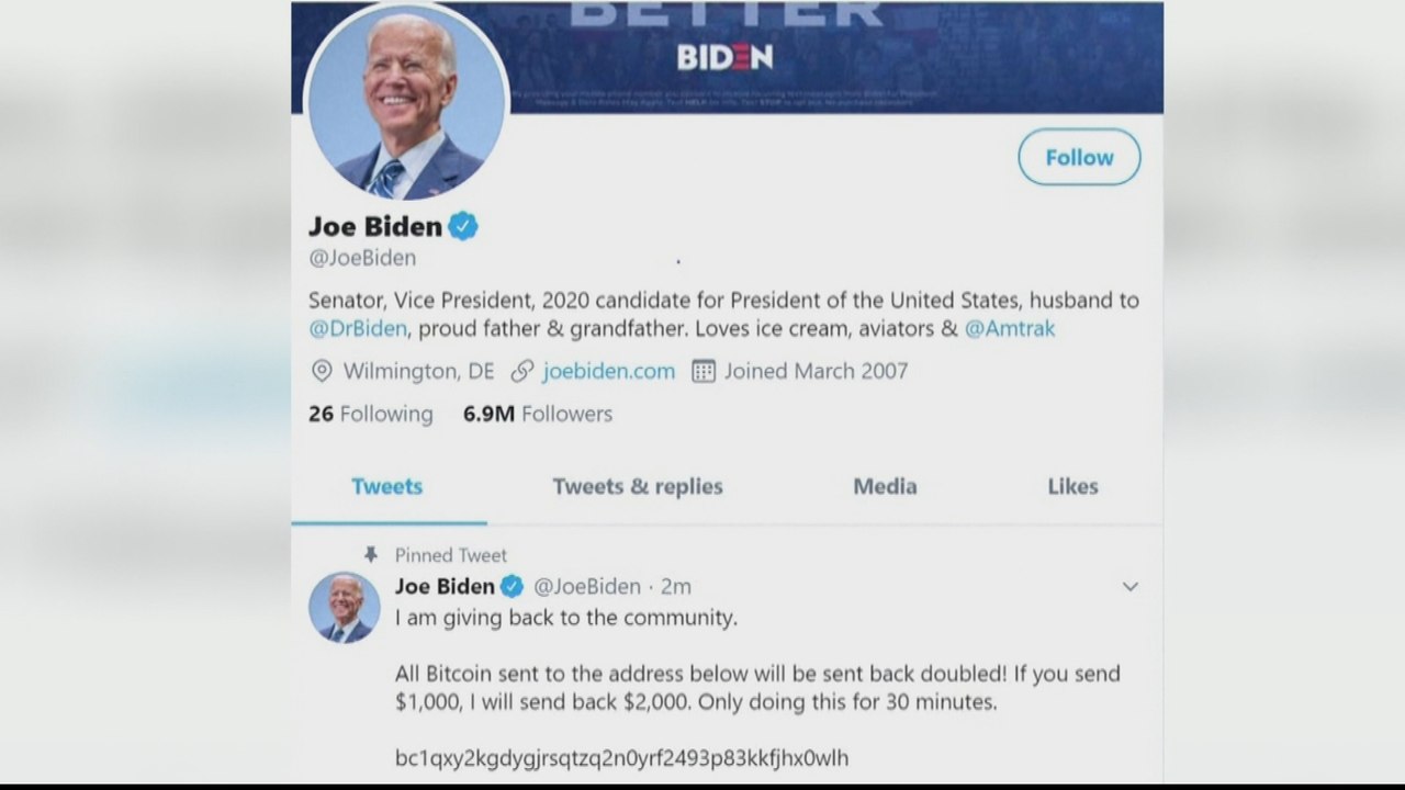 Biden, Kardashian, other Twitter accounts hacked in bitcoin scam