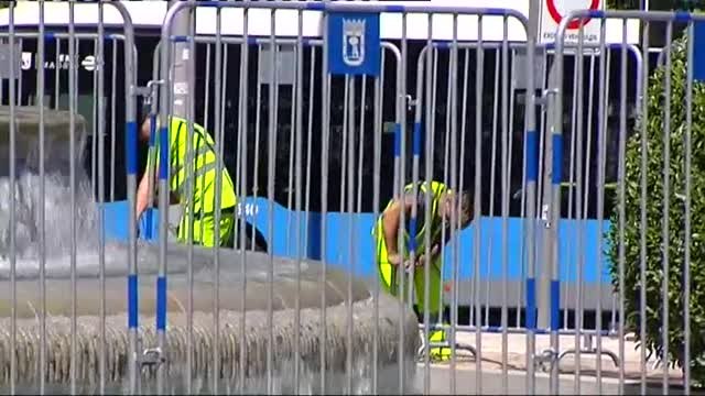 El Ayuntamiento de Madrid valla Cibeles ante el posible triunfo de los de Zidane