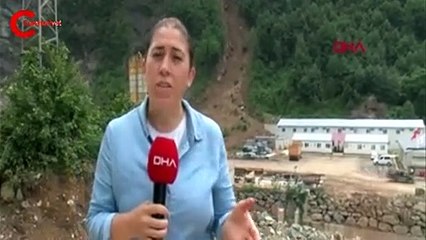 Korku dolu anlar! Heyelan böyle geldi