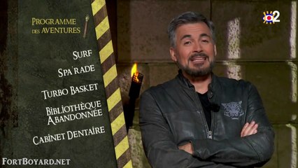 Fort Boyard 2020 : séquence du  "Programme des aventures" avec Olivier Minne