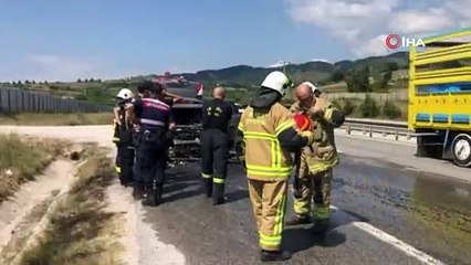 Bursa’da seyir halinde alev alev yandı