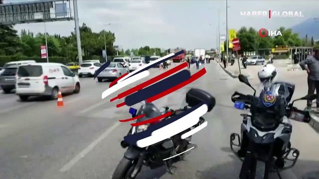Bursa'da yağ akıtan kamyon trafiği birbirine kattı