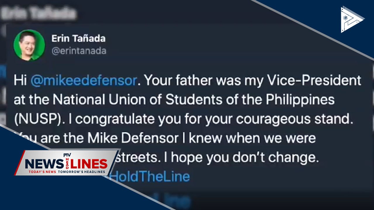 Rep. Defensor, ex-Rep. Tañada bantered online