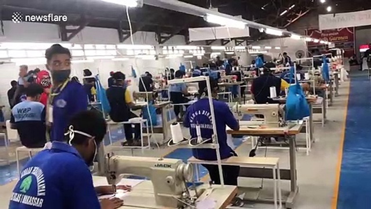 Prisoners in Indonesia drafted to make personal protective equipment
