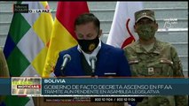Bolivia: gobierno de facto decreta ascenso en Fuerzas Armadas