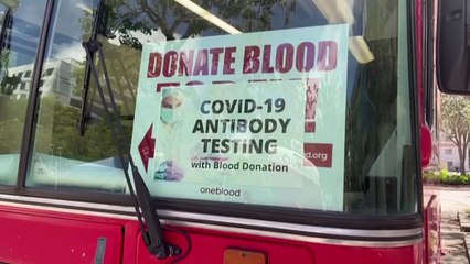 美 플로리다 헌혈버스 등장...트럼프 "브리핑 재개" / YTN