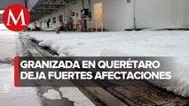 Fuerte granizada dejó afectaciones en Querétaro