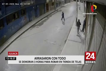 Juliaca: delincuentes se tardaron tres horas para robar en tienda de telas