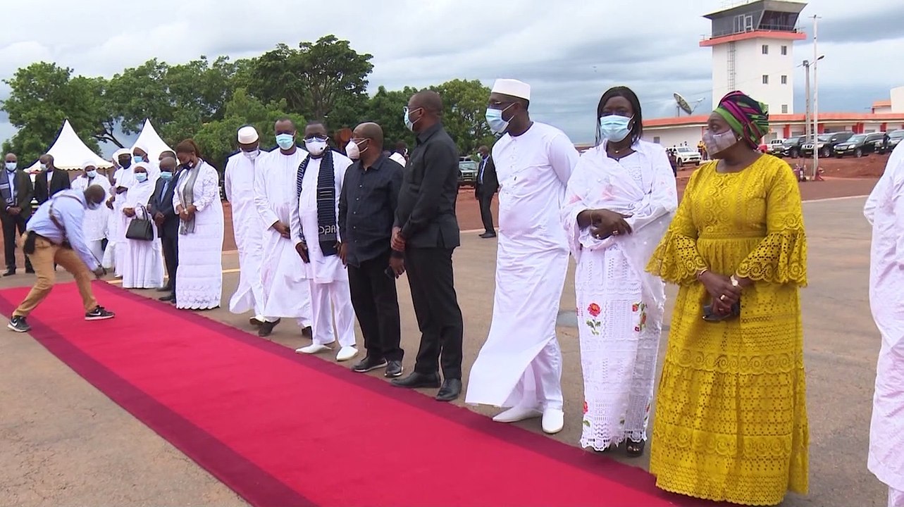 Arrivée du Président Alassane Ouattara à Korogho pour les obsèques de Amadou Gon Coulibaly