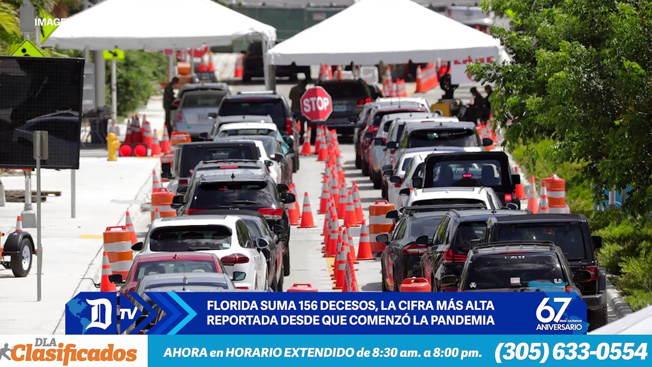 Florida suma 156 decesos, la cifra más alta reportada desde que comenzó la pandemia | El Diario en 90 segundos