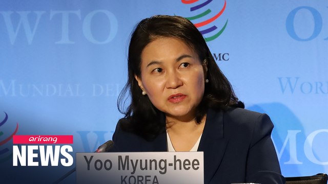 Seoul's trade minister Yoo Myung-hee delivers WTO chief candidacy speech, highlighting need for reform