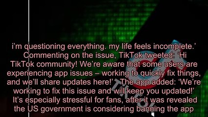 TikTok users in meltdown as app suffers technical fault and trends on Twitter- ‘My life feels incomp