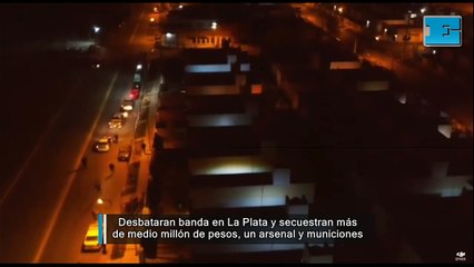 Desbaratan banda en La Plata y secuestran más de medio millón de pesos, un arsenal y municiones