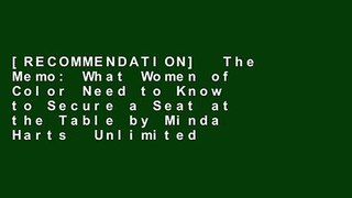 [RECOMMENDATION]  The Memo: What Women of Color Need to Know to Secure a Seat