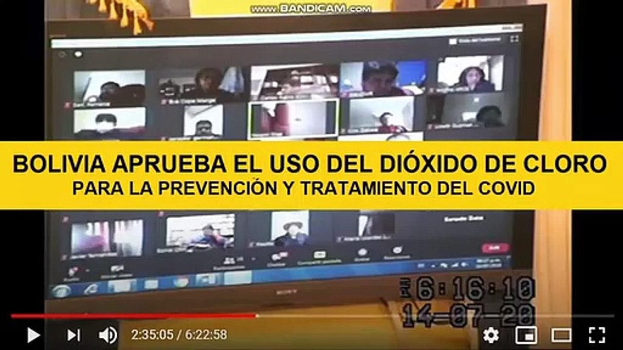 BOLIVIA APRUEBA EL USO DEL DIÓXIDO DE CLORO PARA LA PREVENCIÓN Y TRATAMIENTO