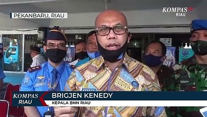 BNN Riau Musnahkan 4 Kilogram Ganja Asal Aceh
