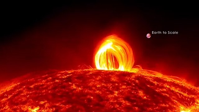 NASA - Fiery Looping Rain on the Sun