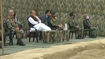 Rajnath in Leh: Watch India army's para dropping exercise