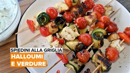 Spiedini alla griglia: Halloumi e verdure