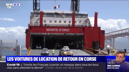 Les voitures de location de retour en Corse
