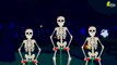 Head Shoulders Knees and Toes Nursery Rhyme with Skeleton - Halloween Songs