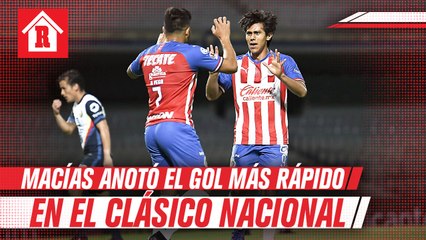 JJ Macías anotó el gol más rápido en la historia del Clásico Nacional