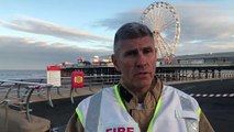 Incident Commander Mark Winder live from the fire at Central Pier in Blackpool