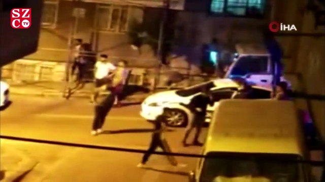 Yol verme kavgasında sokak savaş alanına döndü