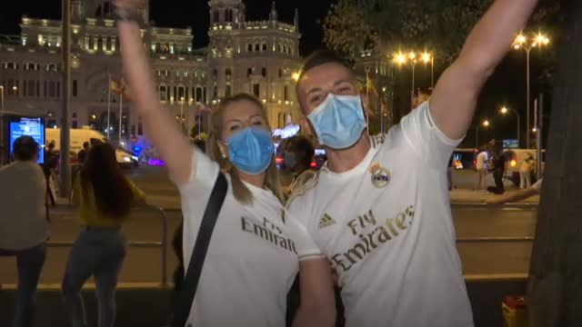 Celebración atípìca en Cibeles por la 34º Liga del Madrid