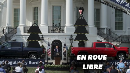Trump invite deux pickups et une grue pour faire campagne à la Maison Blanche