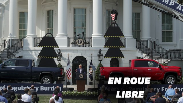 Trump invite deux pickups et une grue pour faire campagne à la Maison Blanche