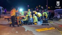 Herido grave un hombre tras chocar contra un muro en Madrid